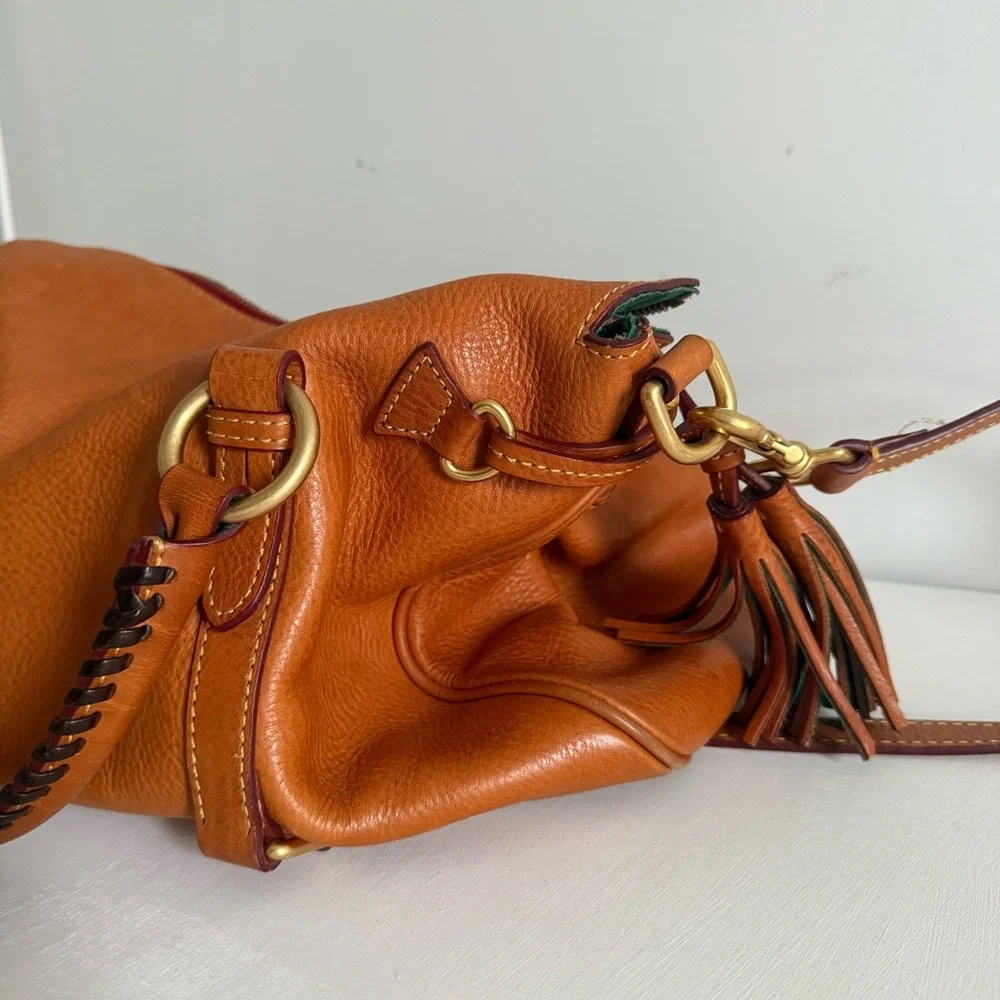 Dooney & Bourke Florentine Small Satchel – Cognac Leather - Picture 7 of 15